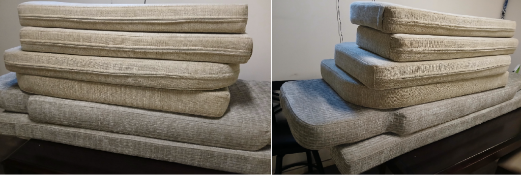 RV mattress cushions sewn