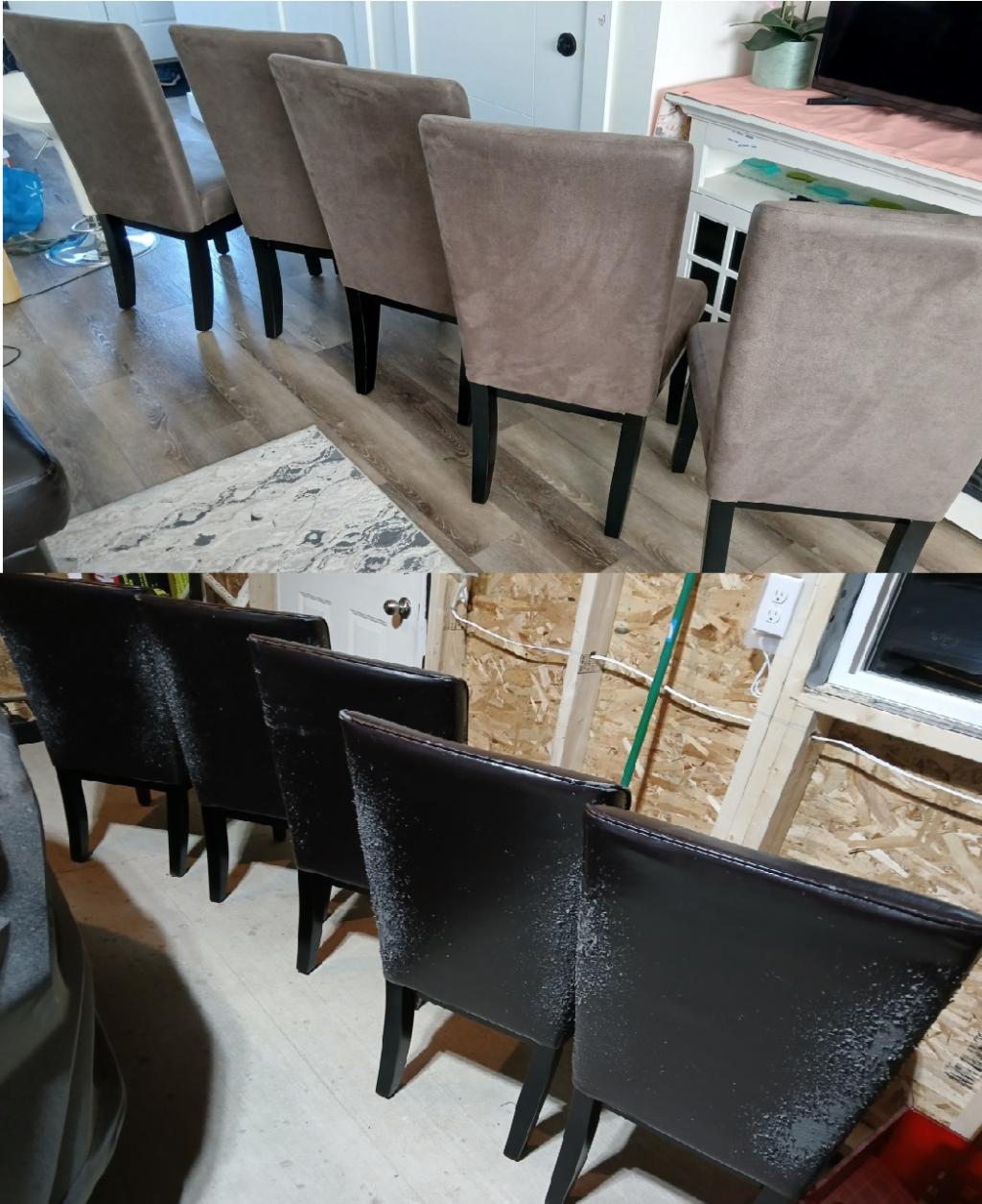 Upholstery of parson chairs