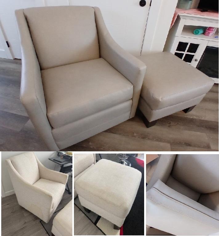 Chair and ottoman set