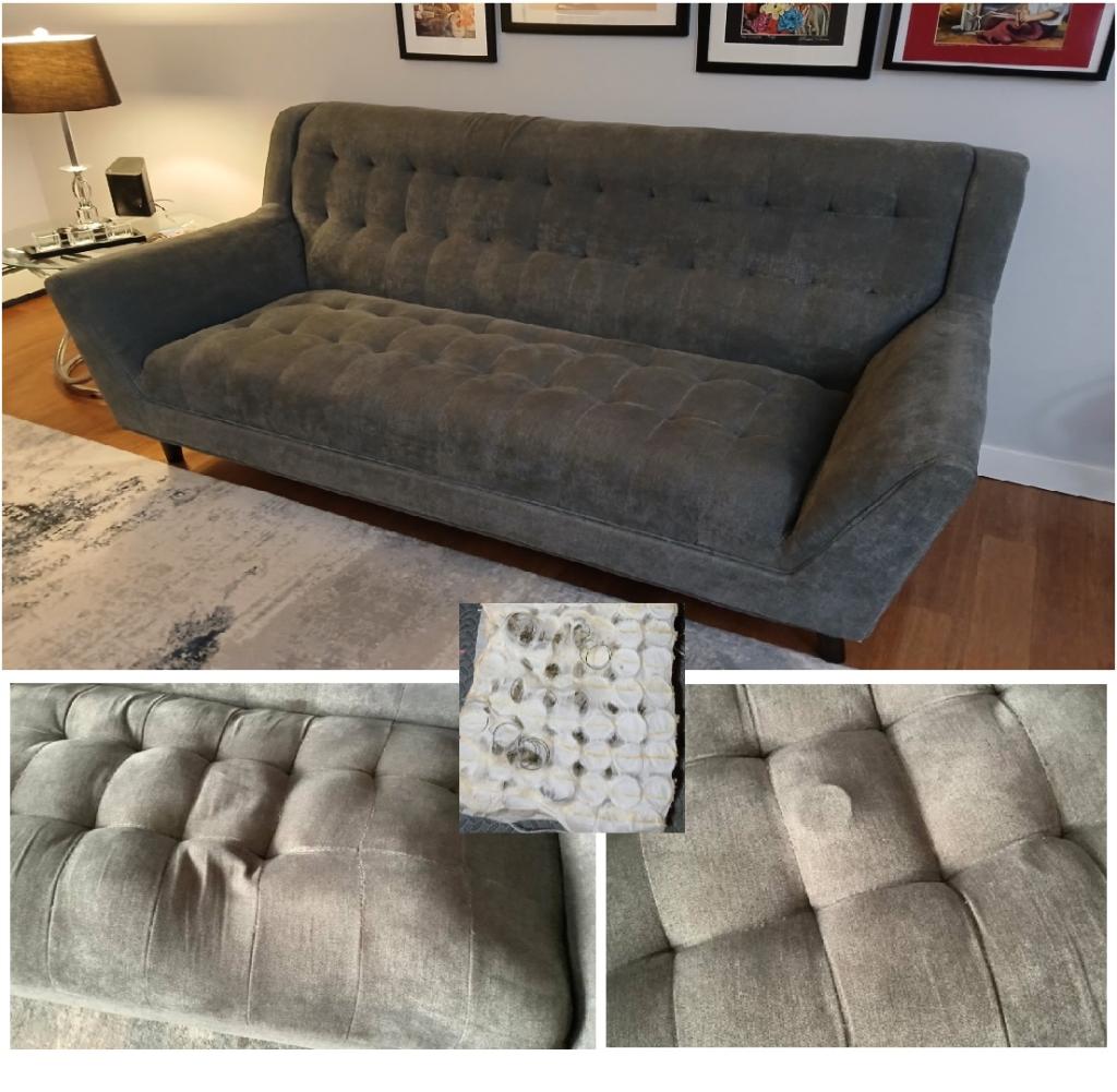 Tufted sofa repair