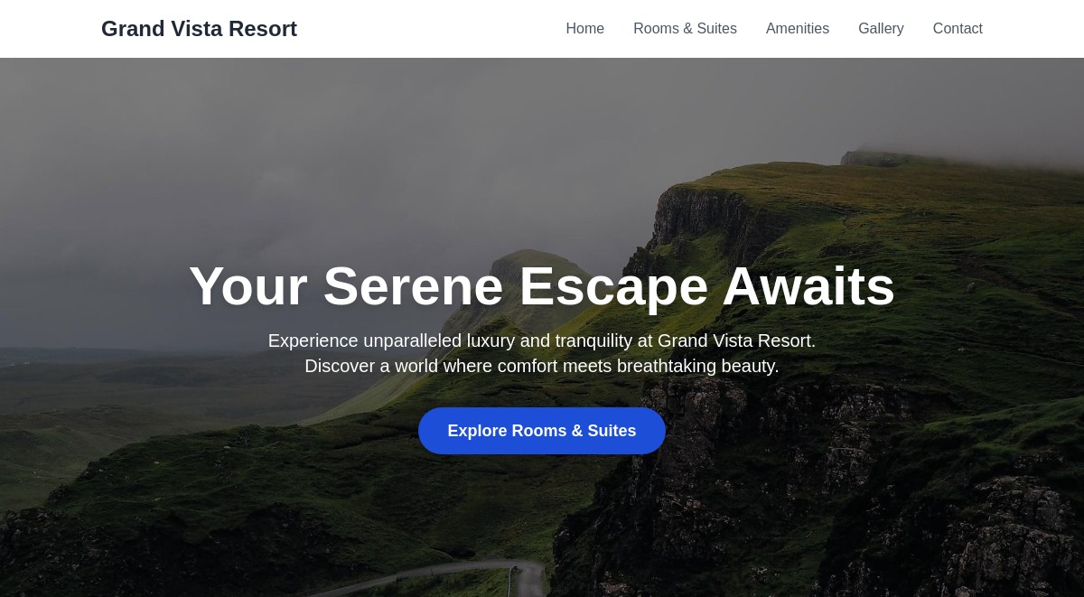 Thumbnail of Hospitality Resort Website