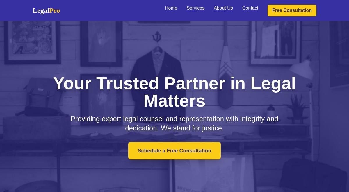 Thumbnail of Legal Service Website