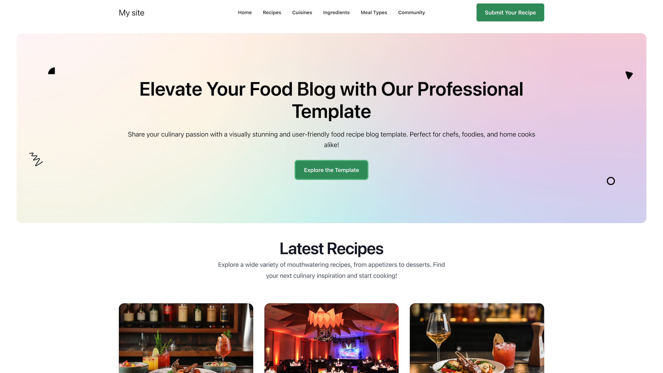 Thumbnail of Food Recipe Website